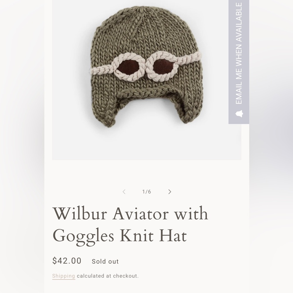 The Blueberry Hill Aviator knit hat xs